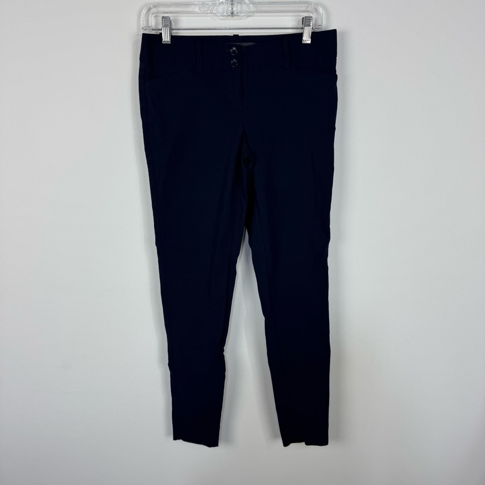 The Limited Exact Stretch Navy Blue Ankle & Cropped Trousers Office Dressy